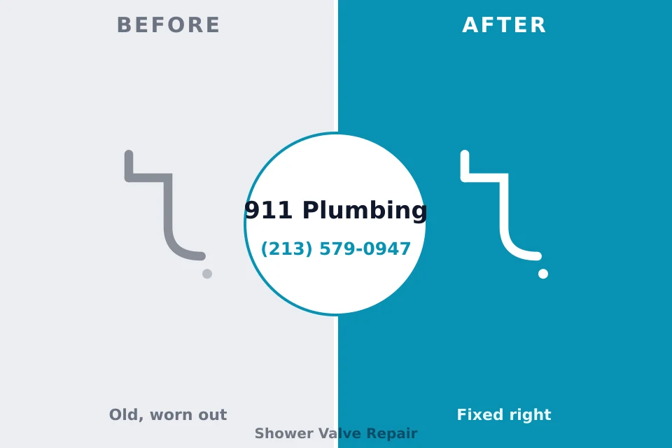 Before and after: plumbing repair Potomac Heights, MD